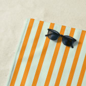 Serviette De Plage Personalized Dusky Orange Stripes (En situation)
