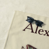 Serviette De Plage Personalized Fly Fishing Rainbow Trout Rustic (En situation)