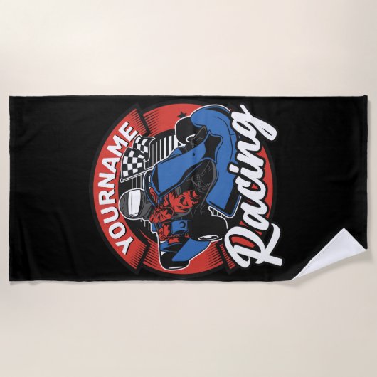 Serviette De Plage Personalized Go Kart (Devant)