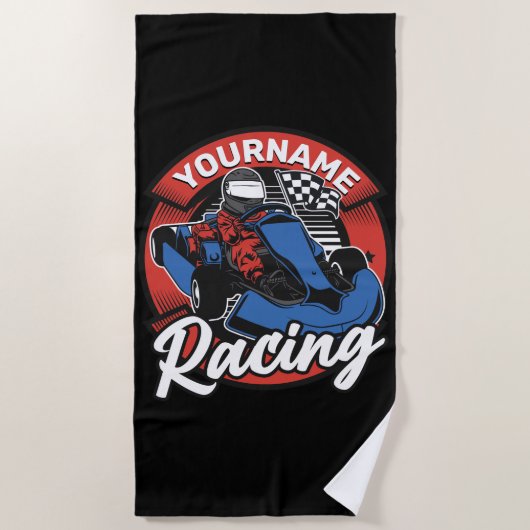 Serviette De Plage Personalized Go Kart (Devant)