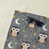 Serviette De Plage Personalized Gray Owl Kids (En situation)
