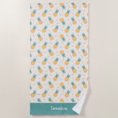 Serviette De Plage Personalized Pineapple Beach – Tropical (Devant)