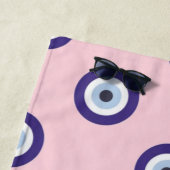 Serviette De Plage Personalized Pink Evil Eye Pattern Gifts With Name (En situation)