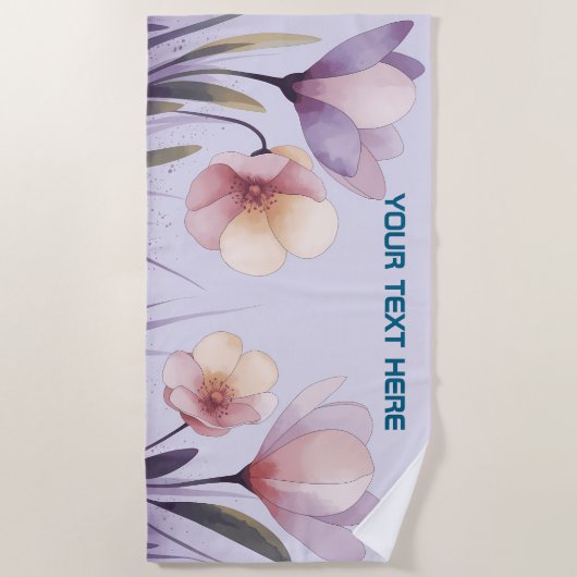 Serviette De Plage Personalized Summer & Beach Essentials (Devant)
