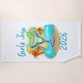 Serviette De Plage Personalized Tropical Island (Devant)