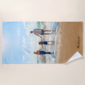 Serviette De Plage Personalized Your Photo Beach Towel Custom Name (Devant)