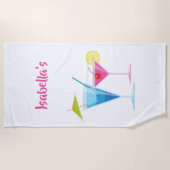 Serviette de plage personnalisable de cocktail (Devant)