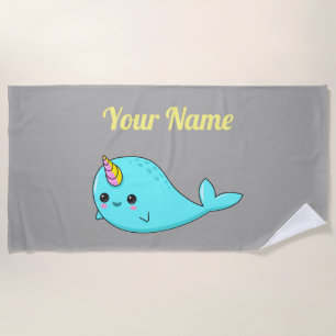 Serviette de plage personnalisable de Kawaii
