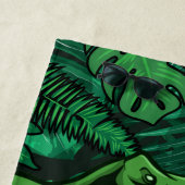 Serviette De Plage Personnalisable Dinosaur Enfants Dino Jurassic Tre (En situation)