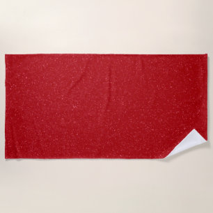 Serviette de plage personnalisable rouge tomate br