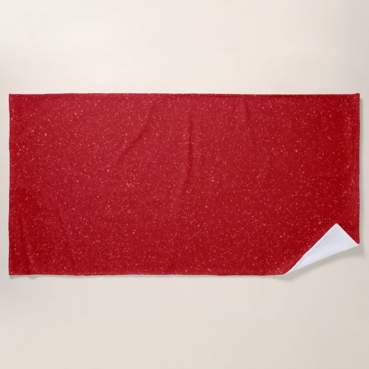 Serviette de plage personnalisable rouge tomate br (Devant)
