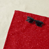 Serviette de plage personnalisable rouge tomate br (En situation)