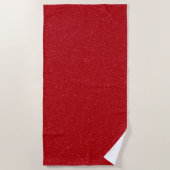 Serviette de plage personnalisable rouge tomate br (Devant)