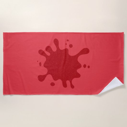 Serviette de plage personnalisable rouge tomate Sp (Devant)