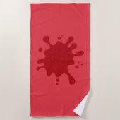 Serviette de plage personnalisable rouge tomate Sp (Devant)