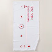 Serviette De Plage Personnalisable votre musique préférée (Devant)