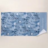 Serviette De Plage Personnalisé Blue Ocean Sea Life (Devant)