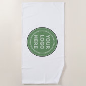 Serviette De Plage Personnalisé, élégant, moderne et minimal (Devant)