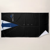 Serviette De Plage Personnalisé Funny Beach Towel Entreprise Black Co (Devant)