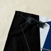 Serviette De Plage Personnalisé Funny Beach Towel Entreprise Black Co (En situation)