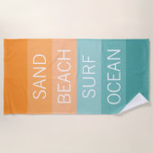 Serviette De Plage Personnalisé Joyeux soleil brillant Motif (Devant)