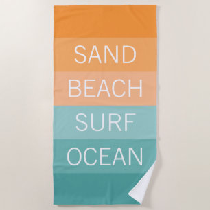 Serviette De Plage Personnalisé Joyeux soleil brillant Motif