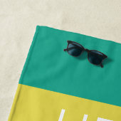 Serviette De Plage Personnalisé Joyeux soleil brillant Motif (En situation)