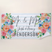 Serviette De Plage Personnalisé M. et Mme. (Devant)