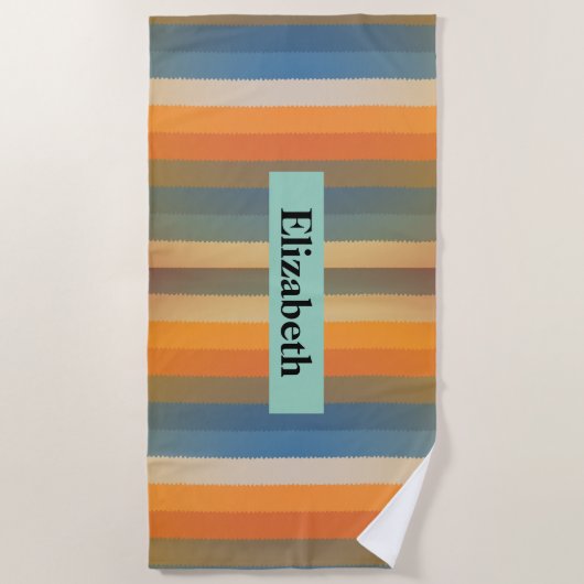 Serviette De Plage Personnalisé moderne Motif coloré (Devant)