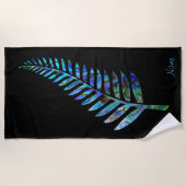 SERVIETTE DE PLAGE PERSONNALISÉ NOUVELLE-ZÉLANDE FERN PAUA (Devant)
