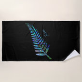 SERVIETTE DE PLAGE PERSONNALISÉ NOUVELLE-ZÉLANDE FERN PAUA (Devant)