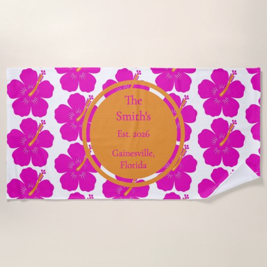 Serviette de plage personnalisée (Devant)