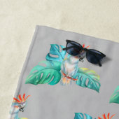 Serviette de plage personnalisée à base de Cockato (En situation)