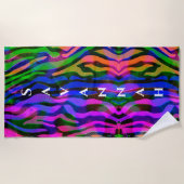Serviette de plage personnalisée Abstraite Rainbow (Devant)