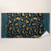 Serviette de plage personnalisée avec impression d (Devant)