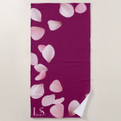 Serviette de plage personnalisée avec monogramme e (Devant)
