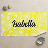 Serviette de plage personnalisée avec nom Daisy, e