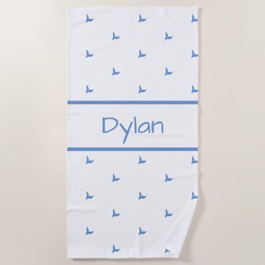 Serviette de plage personnalisée de baleine (Devant)