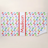 Serviette de plage personnalisée "de bascules (Devant)