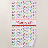 Serviette de plage personnalisée "de bascules (Devant)