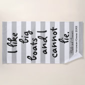 Serviette de plage personnalisée de citation de (Devant)