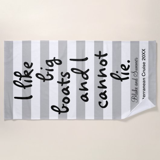 Serviette de plage personnalisée de citation de (Devant)