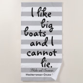 Serviette de plage personnalisée de citation de (Devant)