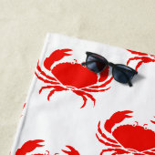 Serviette de plage personnalisée de crabe (En situation)