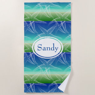 Serviette de plage personnalisée de la plage Blue