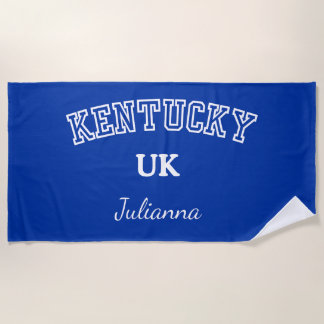 Serviette de plage personnalisée de l'Université d