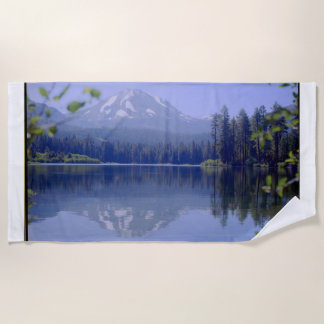 Serviette de plage personnalisée du lac Mountain