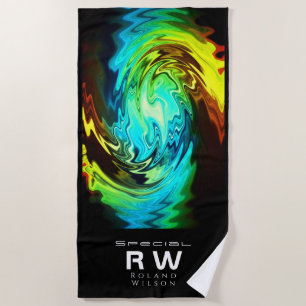 Serviette de plage personnalisée Flux torsadée