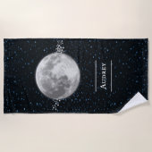 Serviette de plage personnalisée lunaire (Devant)