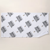 Serviette de plage personnalisée minimale et marqu (Devant)
